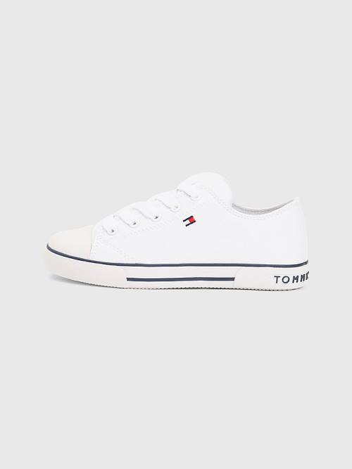 Tommy Hilfiger Low-Top Tornacipő Fiú Fehér | TH932XDH