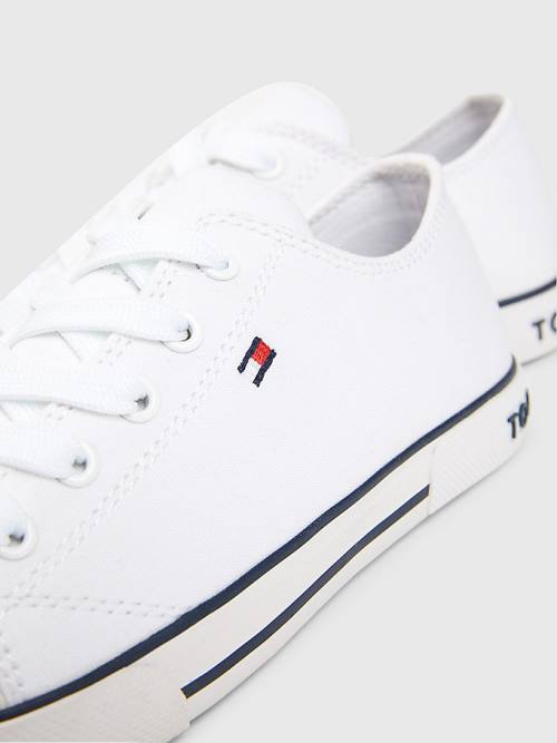 Tommy Hilfiger Low-Top Tornacipő Lány Fehér | TH281OCI