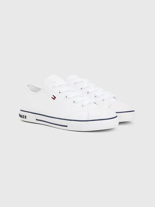 Tommy Hilfiger Low-Top Tornacipő Lány Fehér | TH281OCI