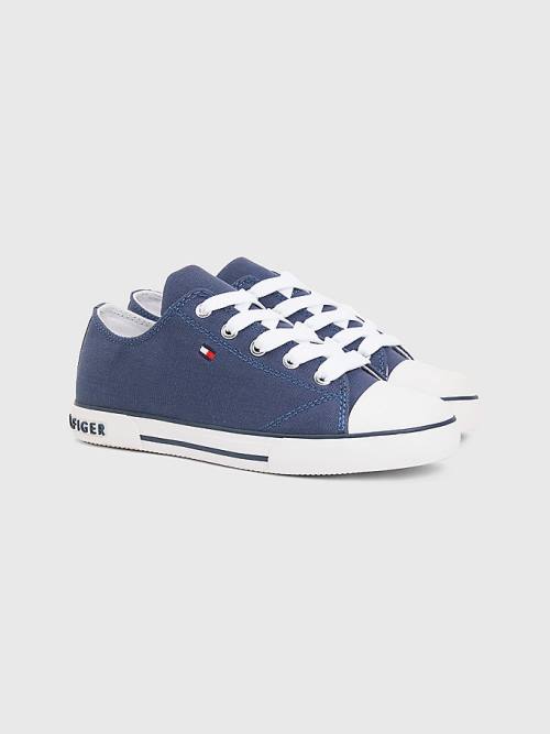 Tommy Hilfiger Low-Top Tornacipő Lány Kék | TH930DEX