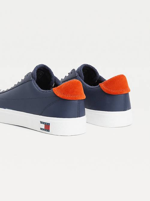 Tommy Hilfiger Low-Top Vulcanised Tornacipő Férfi Kék | TH789JBR