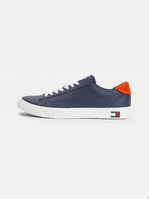 Tommy Hilfiger Low-Top Vulcanised Tornacipő Férfi Kék | TH789JBR