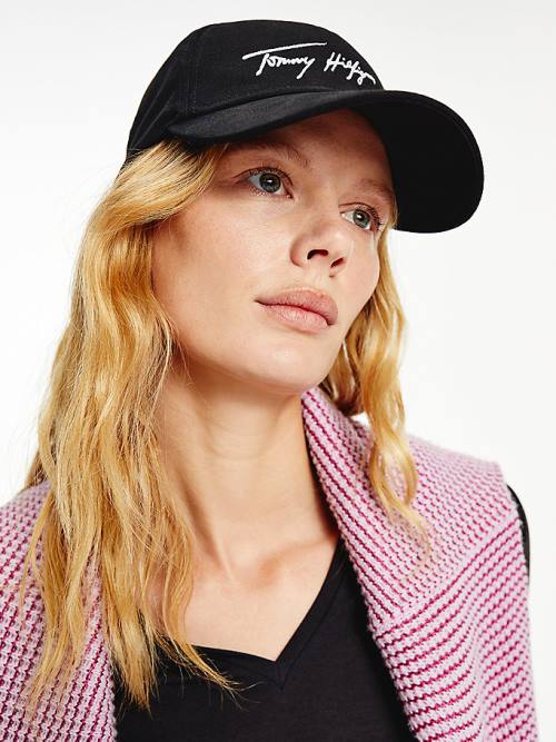 Tommy Hilfiger Lux Studded Organic Pamut Cap Kalap Női Fekete | TH061JSV