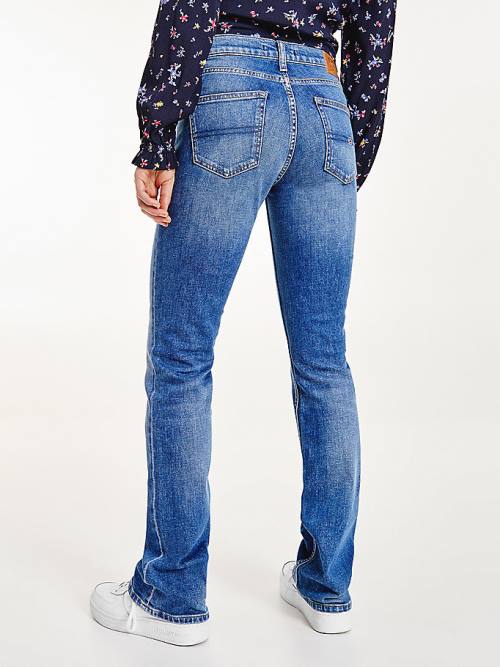 Tommy Hilfiger Maddie Mid Rise Bootcut Faded Farmer Női Denim | TH168XWB