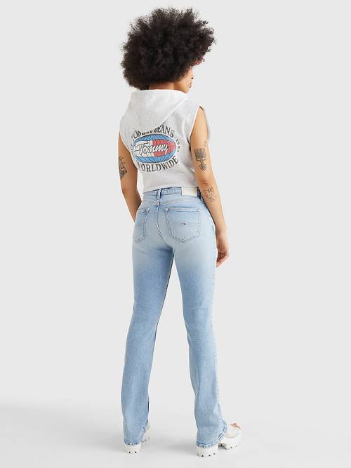 Tommy Hilfiger Maddie Mid Rise Bootcut Faded Farmer Női Denim | TH704NEG