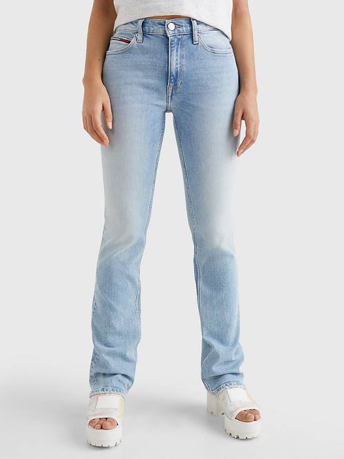 Tommy Hilfiger Maddie Mid Rise Bootcut Faded Farmer Női Denim | TH704NEG