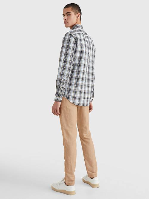 Tommy Hilfiger Madras Check Regular Fit Ingek Férfi Zöld | TH758LXM