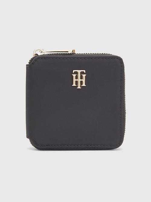 Tommy Hilfiger Medium Card Pénztárca Női Fekete | TH541BVN