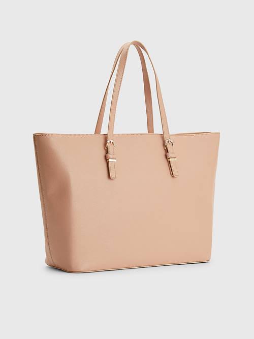 Tommy Hilfiger Medium Tote Táska Női Bézs | TH584UOX