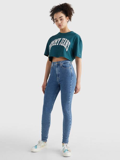 Tommy Hilfiger Melany Ultra High Rise Super Skinny Farmer Női Denim | TH857ZCV