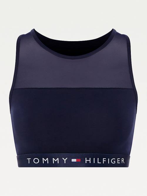 Tommy Hilfiger Mesh Panel Bralette Fehérnemű Női Kék | TH839BCW