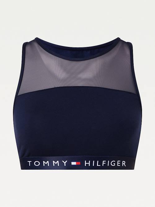 Tommy Hilfiger Mesh Panel Bralette Fehérnemű Női Kék | TH839BCW