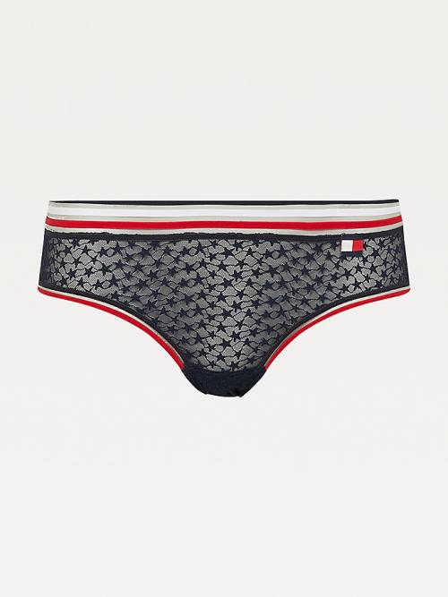 Tommy Hilfiger Mesh Signature Hipster Briefs Fehérnemű Női Kék | TH021MKF