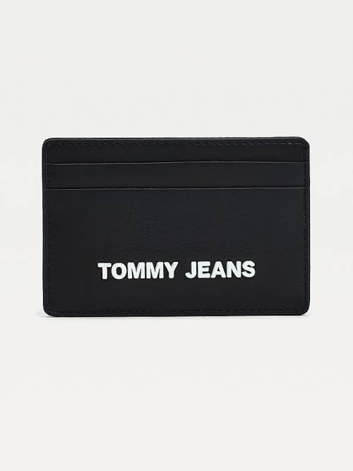 Tommy Hilfiger Metal Logo Card Holder Pénztárca Női Fekete | TH865ZAX