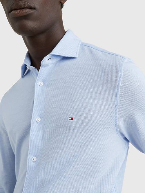 Tommy Hilfiger Micro Stripe Ingek Férfi Kék | TH452ASE