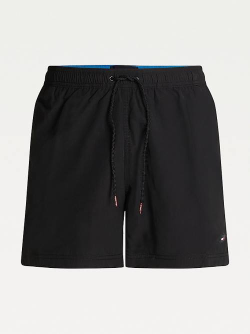 Tommy Hilfiger Mid Length Drawstring Shorts Fürdőruha Férfi Fekete | TH138KXW