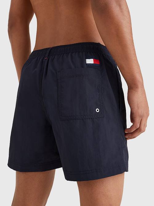 Tommy Hilfiger Mid Length Drawstring Shorts Fürdőruha Férfi Kék | TH185JTX