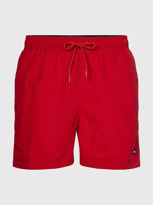 Tommy Hilfiger Mid Length Drawstring Shorts Fürdőruha Férfi Piros | TH428QOK