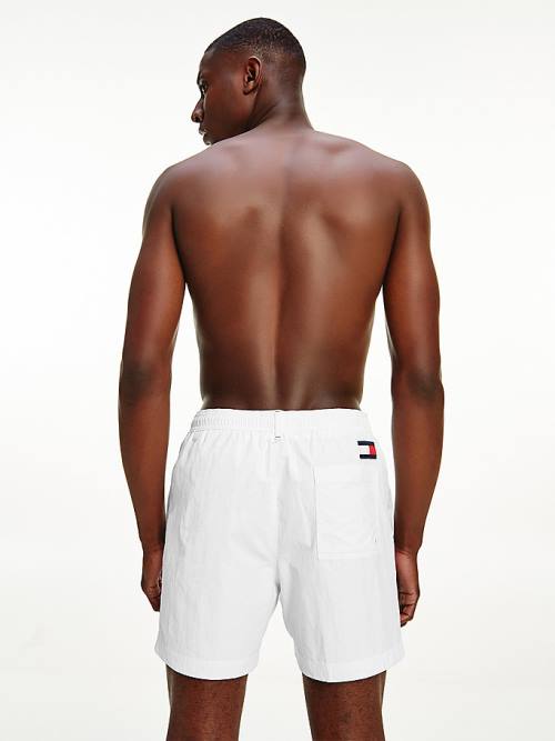 Tommy Hilfiger Mid Length Drawstring Shorts Fürdőruha Férfi Fehér | TH509QYR