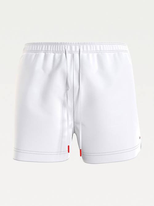 Tommy Hilfiger Mid Length Drawstring Shorts Fürdőruha Férfi Fehér | TH509QYR