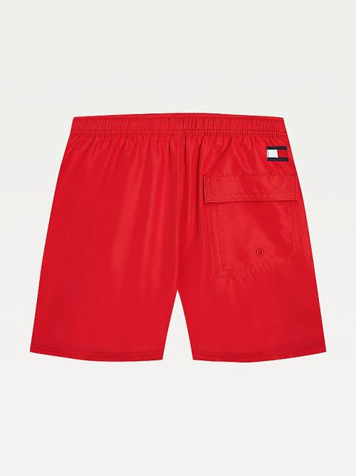 Tommy Hilfiger Mid Length Shorts Fürdőruha Fiú Piros | TH863KUY