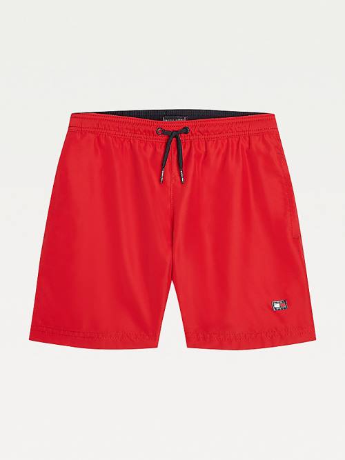 Tommy Hilfiger Mid Length Shorts Fürdőruha Fiú Piros | TH863KUY