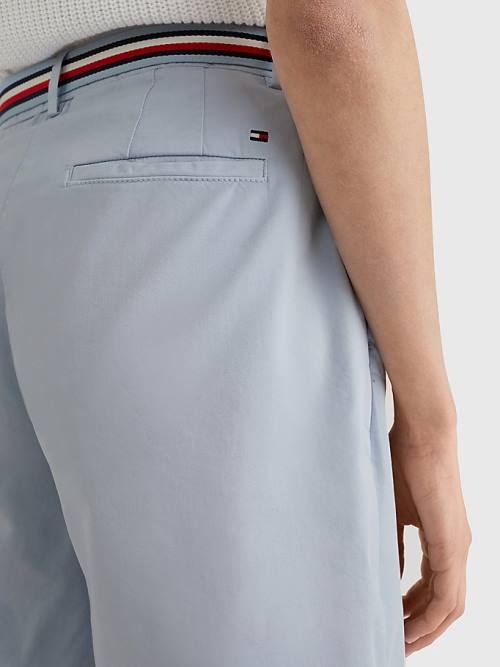 Tommy Hilfiger Mid Rise Chino Rövidnadrág Női Kék | TH830ALN