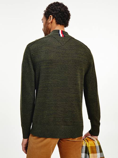 Tommy Hilfiger Mock Turtleneck Relaxed Fit Jumper Pulóverek Férfi Barna | TH293TLN