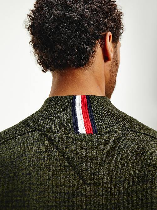 Tommy Hilfiger Mock Turtleneck Relaxed Fit Jumper Pulóverek Férfi Barna | TH293TLN