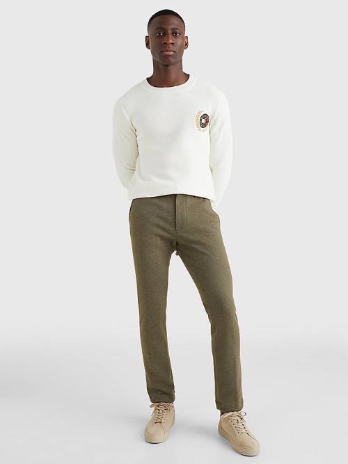 Tommy Hilfiger Modern Bleecker Pique Jersey Slim Chinos Nadrág Férfi Khaki | TH986NZC