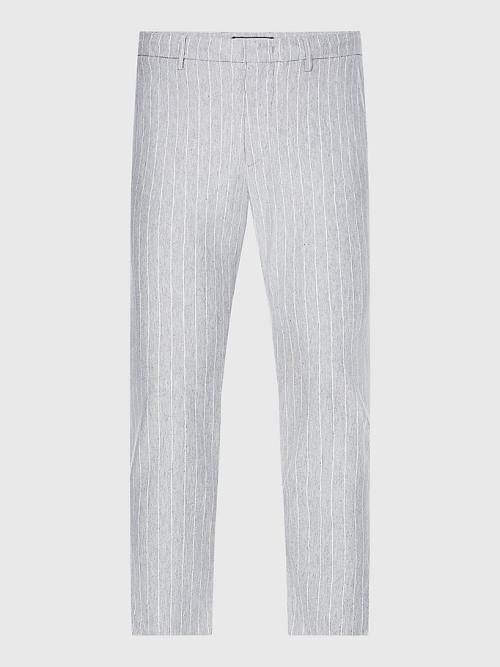 Tommy Hilfiger Modern Bleecker Stripe Slim Nadrág Férfi Szürke | TH350NLJ