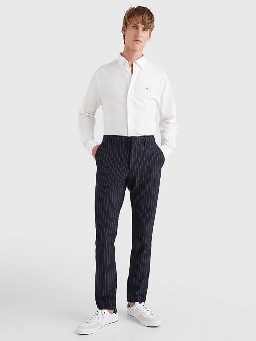 Tommy Hilfiger Modern Bleecker Stripe Slim Nadrág Férfi Kék | TH580AXZ