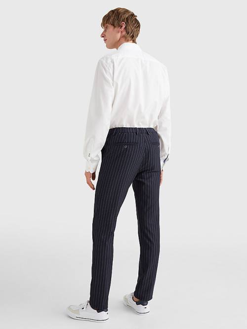 Tommy Hilfiger Modern Bleecker Stripe Slim Nadrág Férfi Kék | TH580AXZ