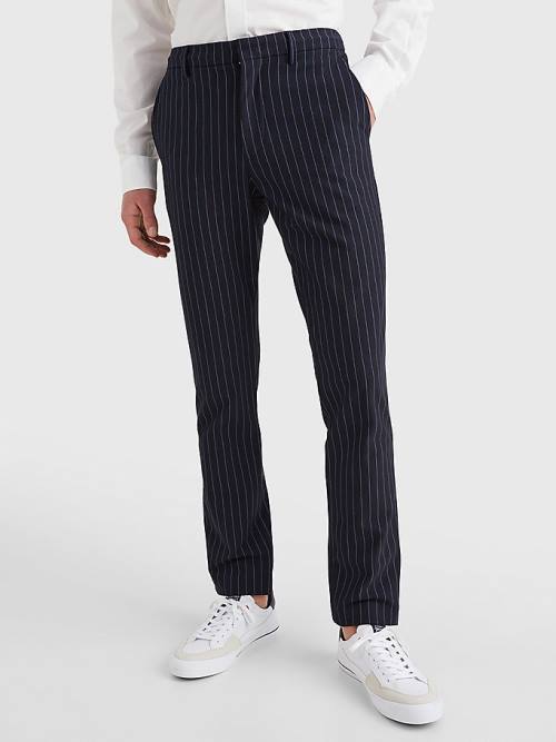 Tommy Hilfiger Modern Bleecker Stripe Slim Nadrág Férfi Kék | TH580AXZ