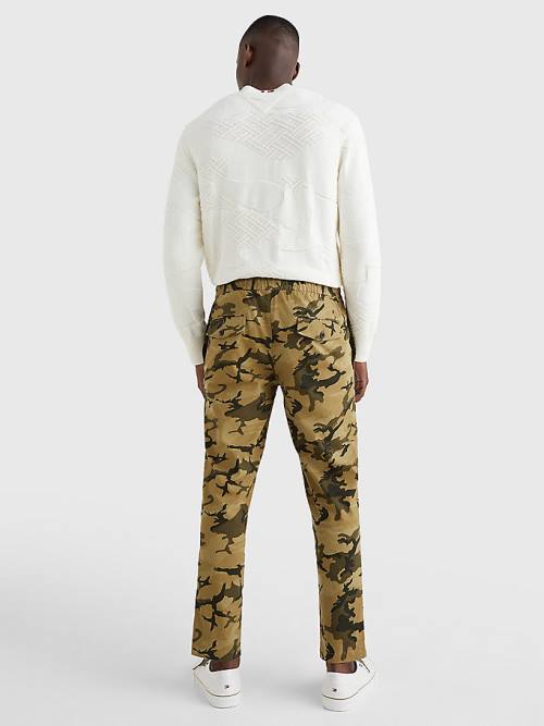 Tommy Hilfiger Modern Camo Tapered Fit Nadrág Férfi Khaki | TH583AGF