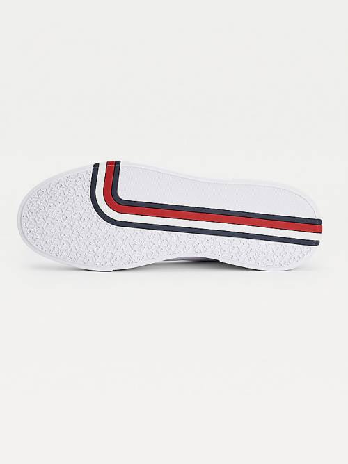 Tommy Hilfiger Modern Cupsole Bőr Tornacipő Férfi Fehér | TH367SMT