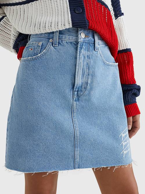 Tommy Hilfiger Mom Distressed Denim Szoknya Női Denim | TH825YGN