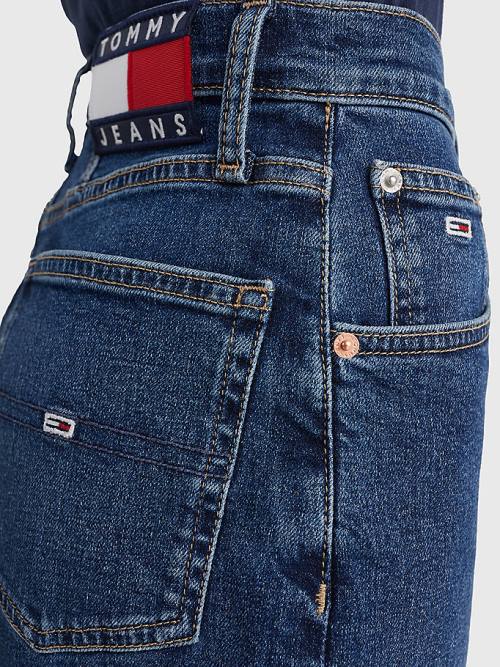 Tommy Hilfiger Mom Ultra High Rise Tapered Faded Farmer Női Denim | TH084KLA