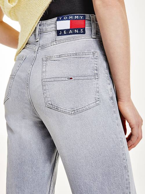 Tommy Hilfiger Mom Ultra High Rise Tapered Faded Farmer Női Denim | TH460ZBF