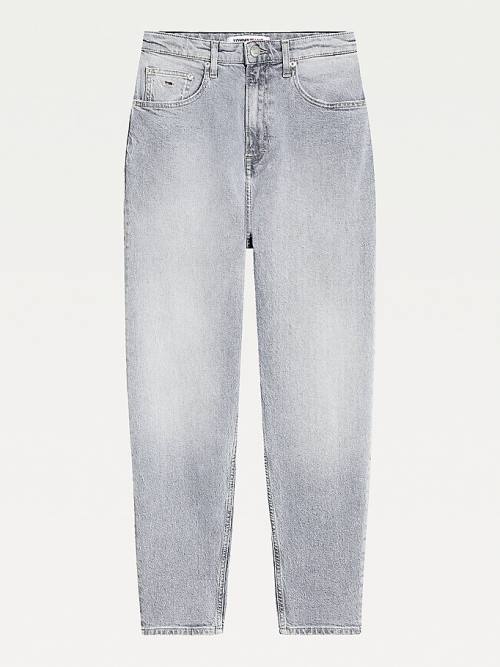 Tommy Hilfiger Mom Ultra High Rise Tapered Faded Farmer Női Denim | TH460ZBF