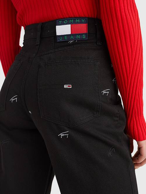 Tommy Hilfiger Mom Ultra High Rise Tapered Embroidery Farmer Női Denim | TH539KJO