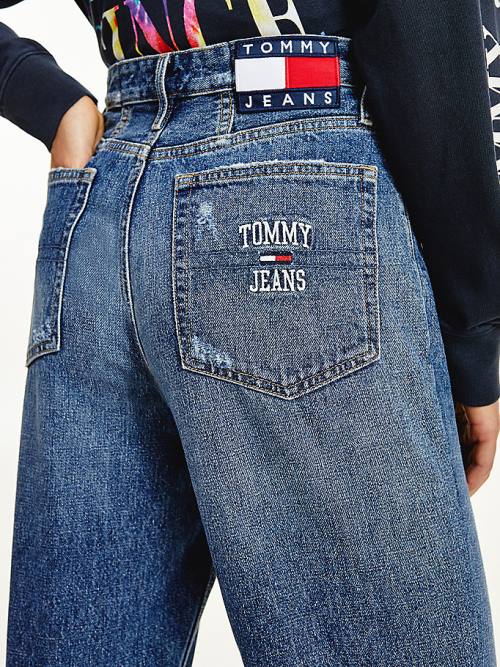 Tommy Hilfiger Mom Ultra High Rise Tapered Hemp Farmer Női Denim | TH634HRI