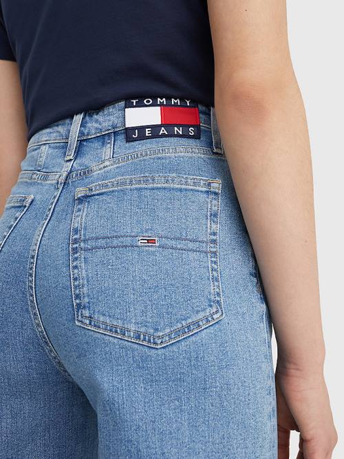 Tommy Hilfiger Mom Ultra High Rise Tapered Farmer Női Denim | TH795FUN