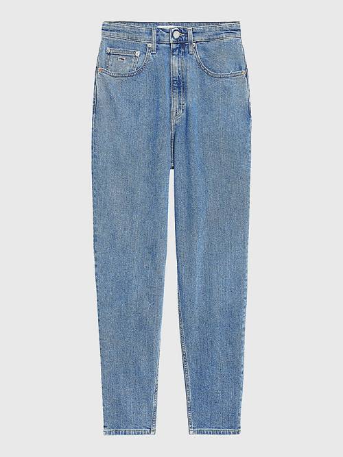 Tommy Hilfiger Mom Ultra High Rise Tapered Farmer Női Denim | TH795FUN