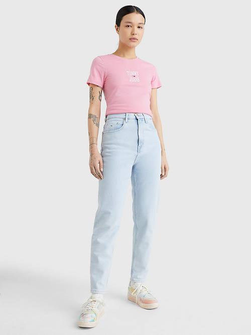 Tommy Hilfiger Mom Ultra High Rise Tapered Farmer Női Denim | TH810CQJ