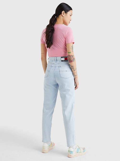 Tommy Hilfiger Mom Ultra High Rise Tapered Farmer Női Denim | TH810CQJ