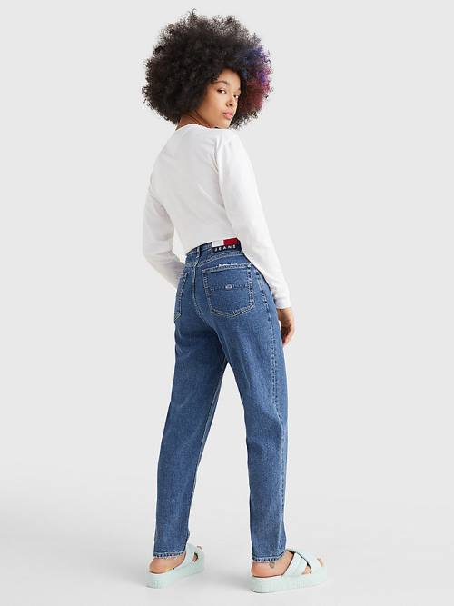 Tommy Hilfiger Mom Ultra High Rise Tapered Farmer Női Denim | TH821KVM