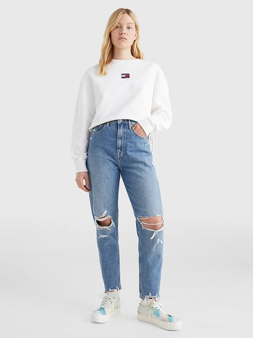 Tommy Hilfiger Mom Ultra High Rise Tapered Hemp Farmer Női Denim | TH906AJU