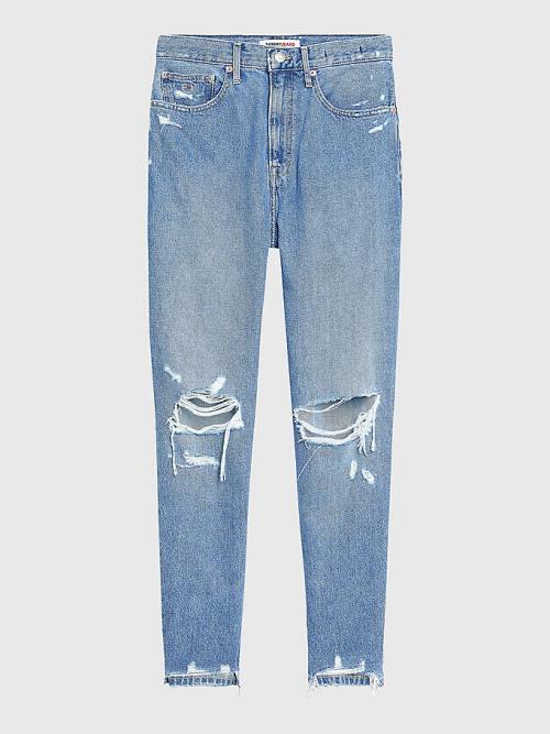 Tommy Hilfiger Mom Ultra High Rise Tapered Hemp Farmer Női Denim | TH906AJU