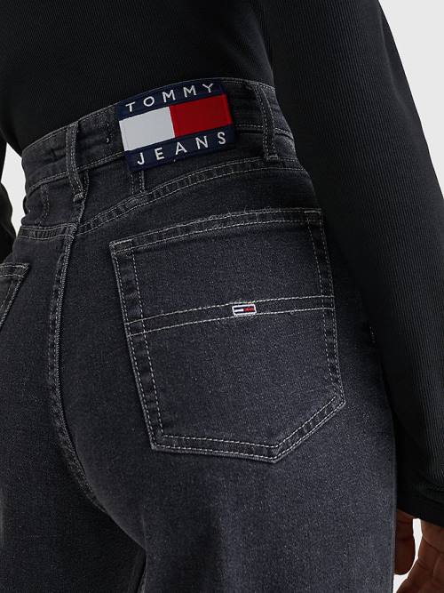 Tommy Hilfiger Mom Ultra High Rise Tapered Black Farmer Női Denim | TH980JMS